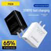 PISEN PD20W Мини-портативное быстрое зарядное устройство - Подходит для Apple и Huawei, Один порт USB-C, Специально для путешествий.