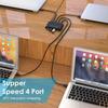Селектор-переключатель Chenyang USB KVM для совместного использования 4 компьютеров, 4 USB-устройств для клавиатуры, мыши, сканера, принтера 2.0