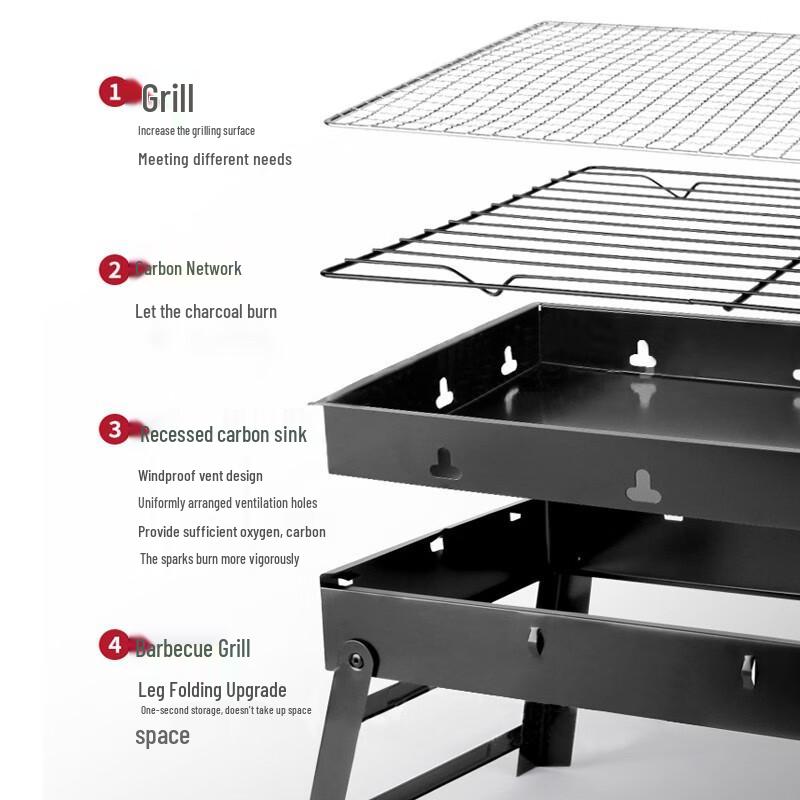 HODTOWN Portable Outdoor BBQ Grill