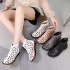 Women Boots  New Spring Summer Leather Sandals Women Breathable Hole Boots Flat Soft Non-slip Comfortable Shoes for Women