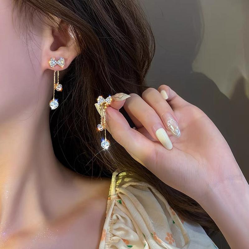 Серебряная игла S925 Элегантность Кисточка Длинный Модный Дизайн Полный Серьги Вечеринка Украшения Изысканные Подарки