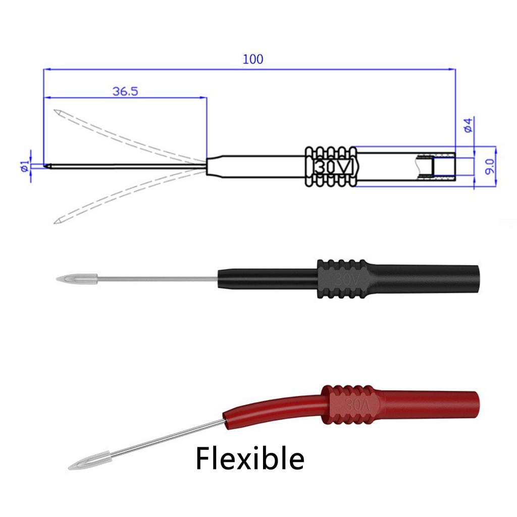 25Pcs Multimeter Test Leads with Wire Piercing Probes Clips Test Tweezer Test Leads Set for Digital Multimeter Testing