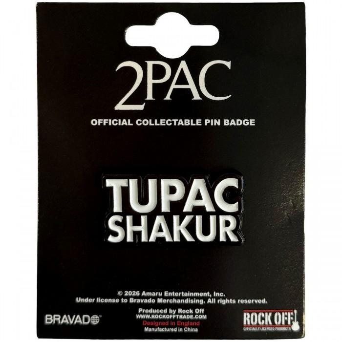 Tupac Shakur Pin Text Logo Badge