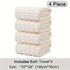 4-Pack Waffle Weave Super Soft Bath Towels, Ultra Absorbent Quick-Dry Microfiber Towels for Adults, Soft Textile & Travel Towels