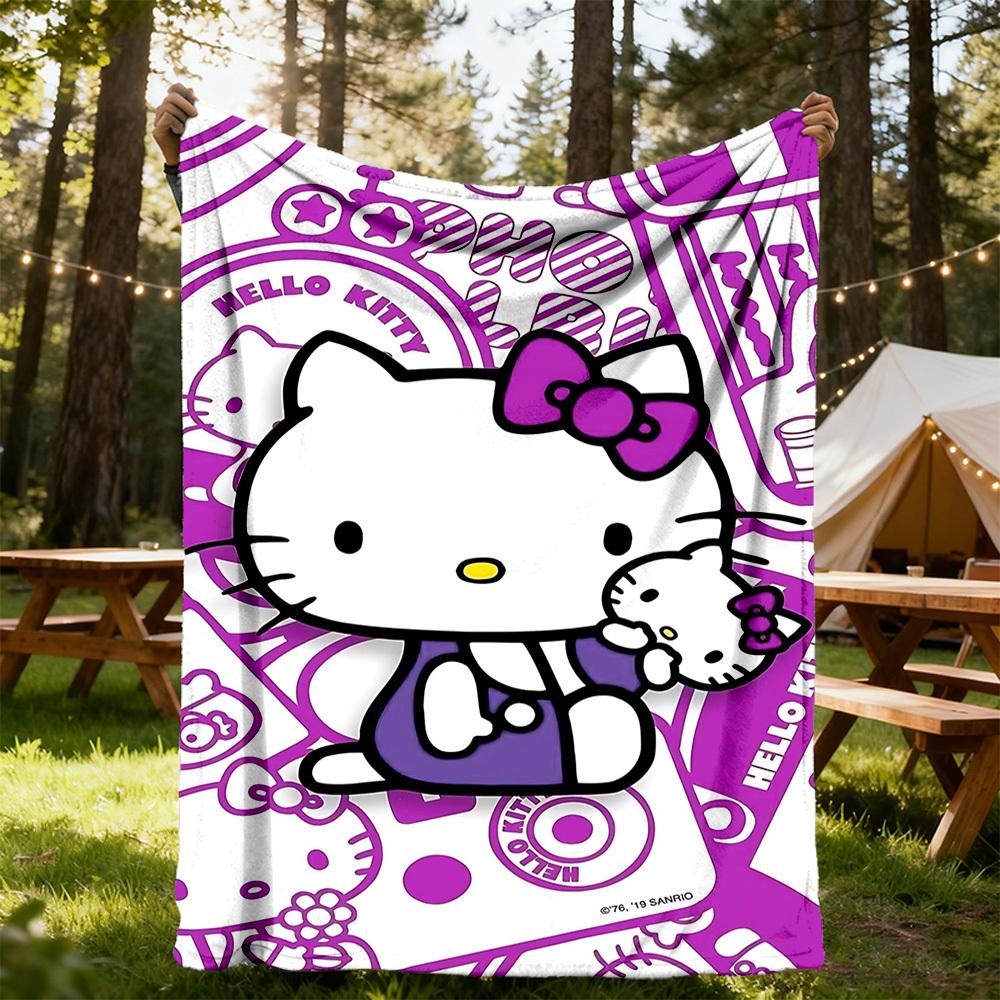 1 шт. Плед Hellow Kitty для улицы, легкий фланелевый, всесезонный, для дивана, кровати, путешествий, кемпинга, гостиной, офиса, дивана069