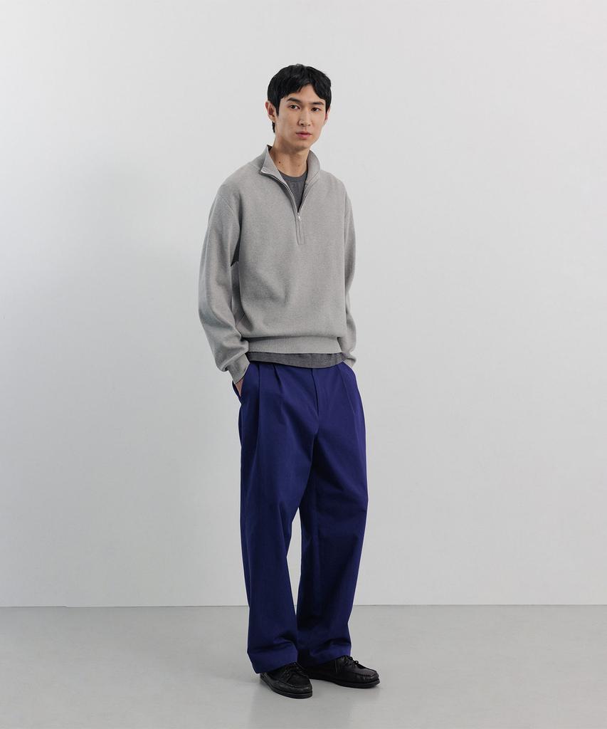 Blank Room Half Zip Knit_Light Gray