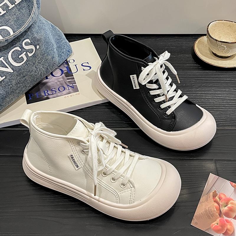 Манговая голова высокие белые кроссовки женские новые с круглым носком на шнуровке универсальные удобные и легкие повседневные спортивные туфли