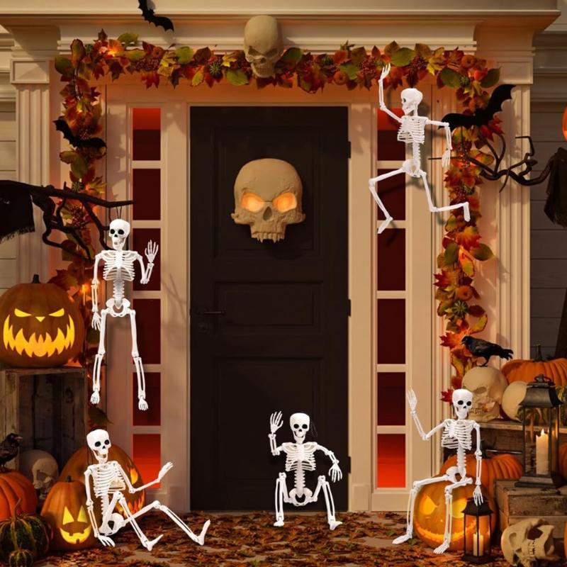 40CM Movable Joint Skeleton Prop – Halloween Hanging Decoration for Haunted House & Escape Room