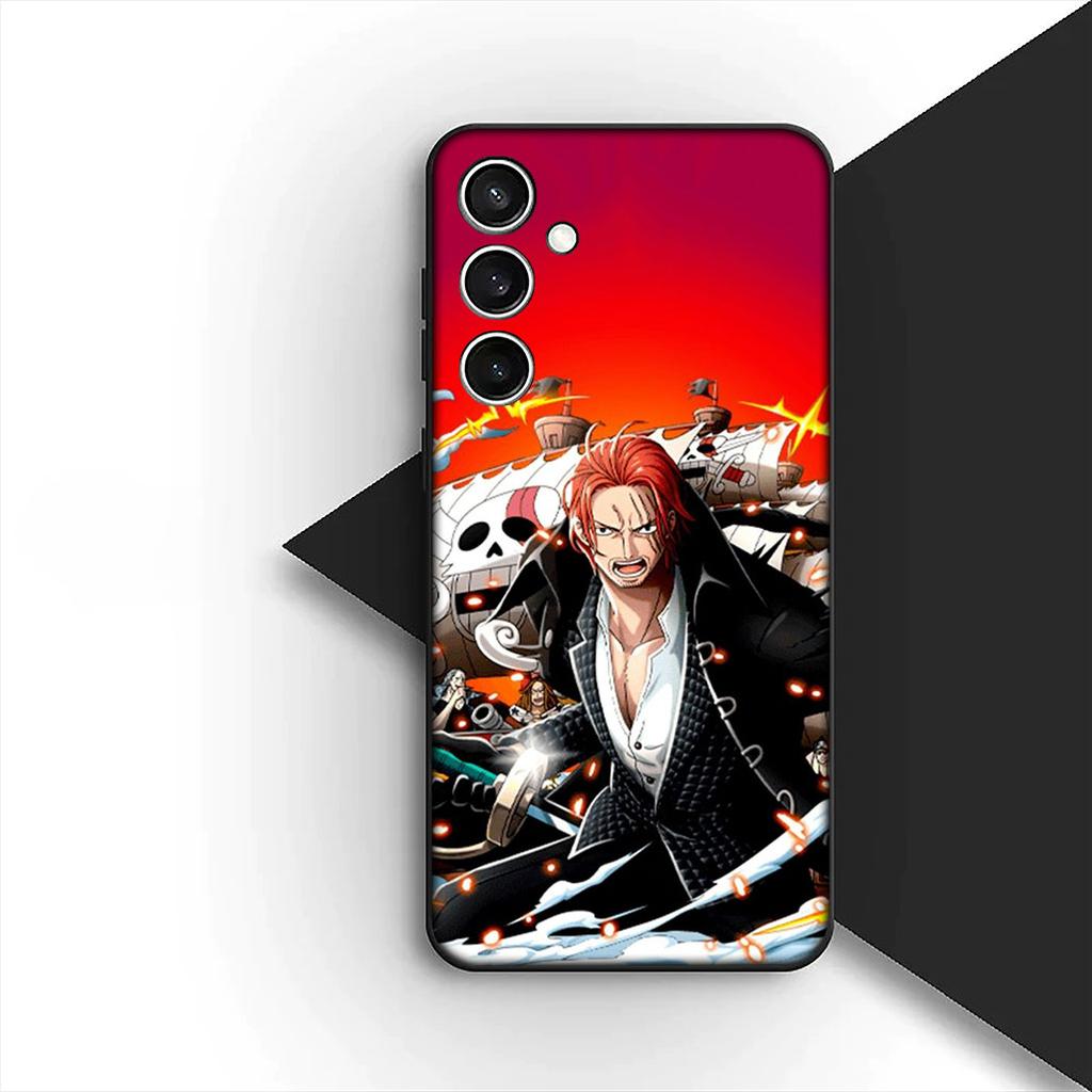 Cover for Samsung Galaxy A35 A36 A55 A26 A05 A06 A14 A50 A51 A53 A54 A12 A13 A23 Phone Case Red Hair One Luffy Pieces Shanks