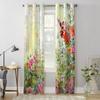 Abstract Colorful Flowers Watercolor Window Curtains For Living Room Bedroom Luxury Modern Kitchen Curtains Fabric Drapes