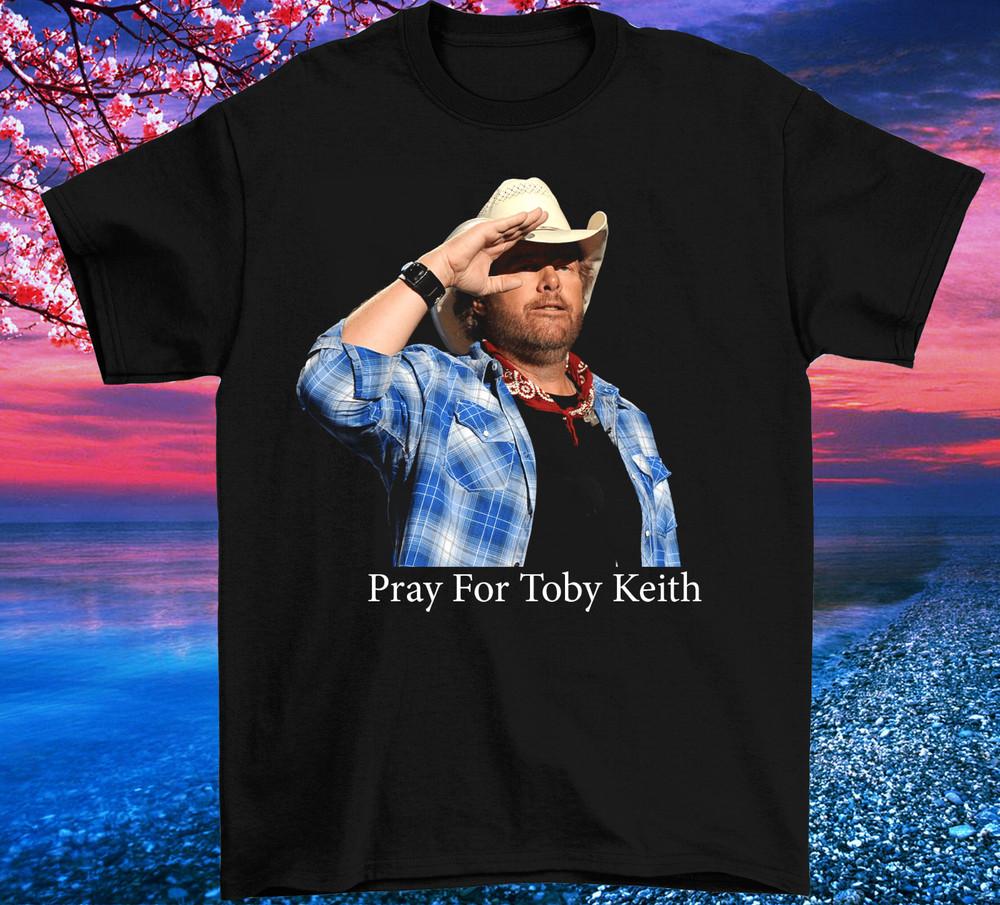 Футболка Pray For Toby Keith Черная Размер S M L 234XL SG513 Унисекс Футболка