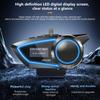 Гарнитура для мотоциклетного шлема, Bluetooth-наушники 5.4, HD-дисплей, поддержка окружающего освещения, FM, беспроводная гарнитура громкой связи