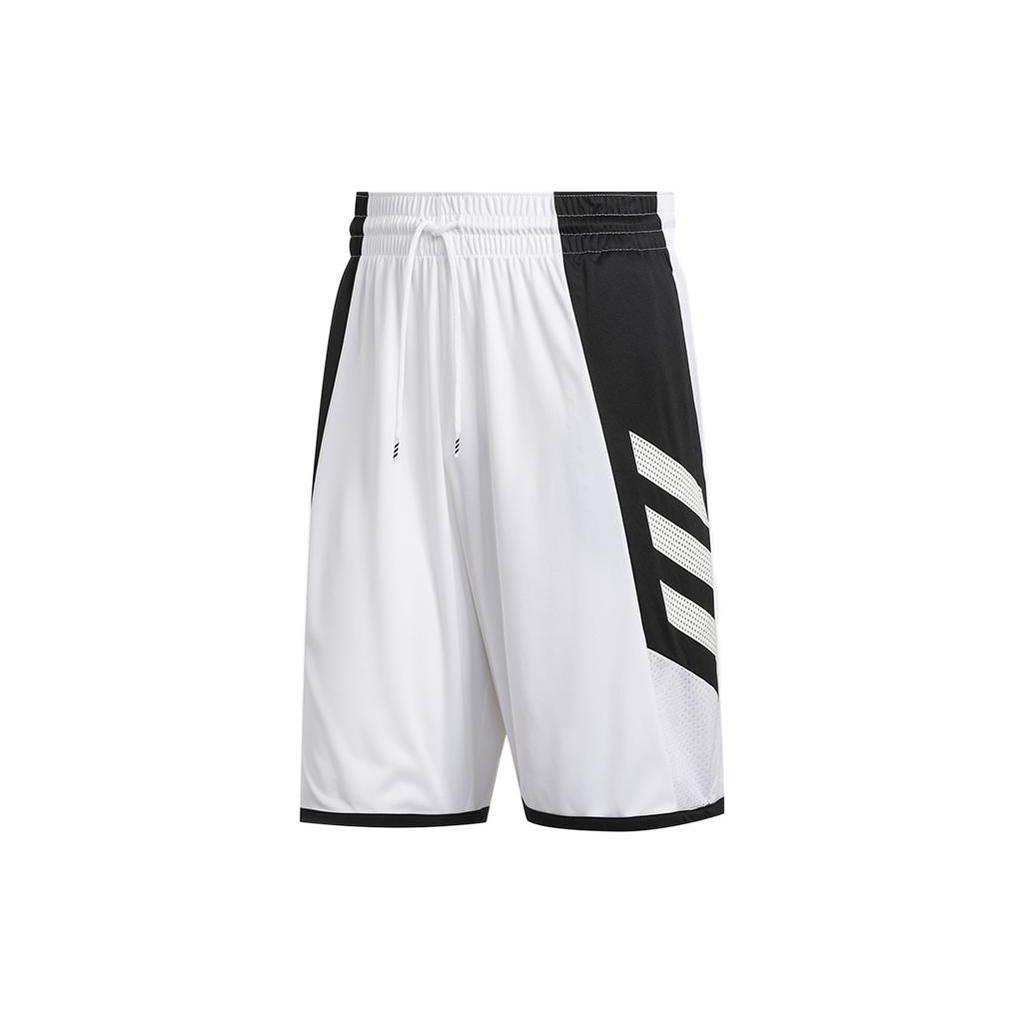Adidas Color Block Stripe Logo Print Casual Sports Basketball Shorts Men Shorts White GC8081