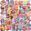 50 Мультяшных Цветных Наклеек-Дудлов с Конфетами для Гитары, Блокнота, Чемодана, DIY, Водонепроницаемые
