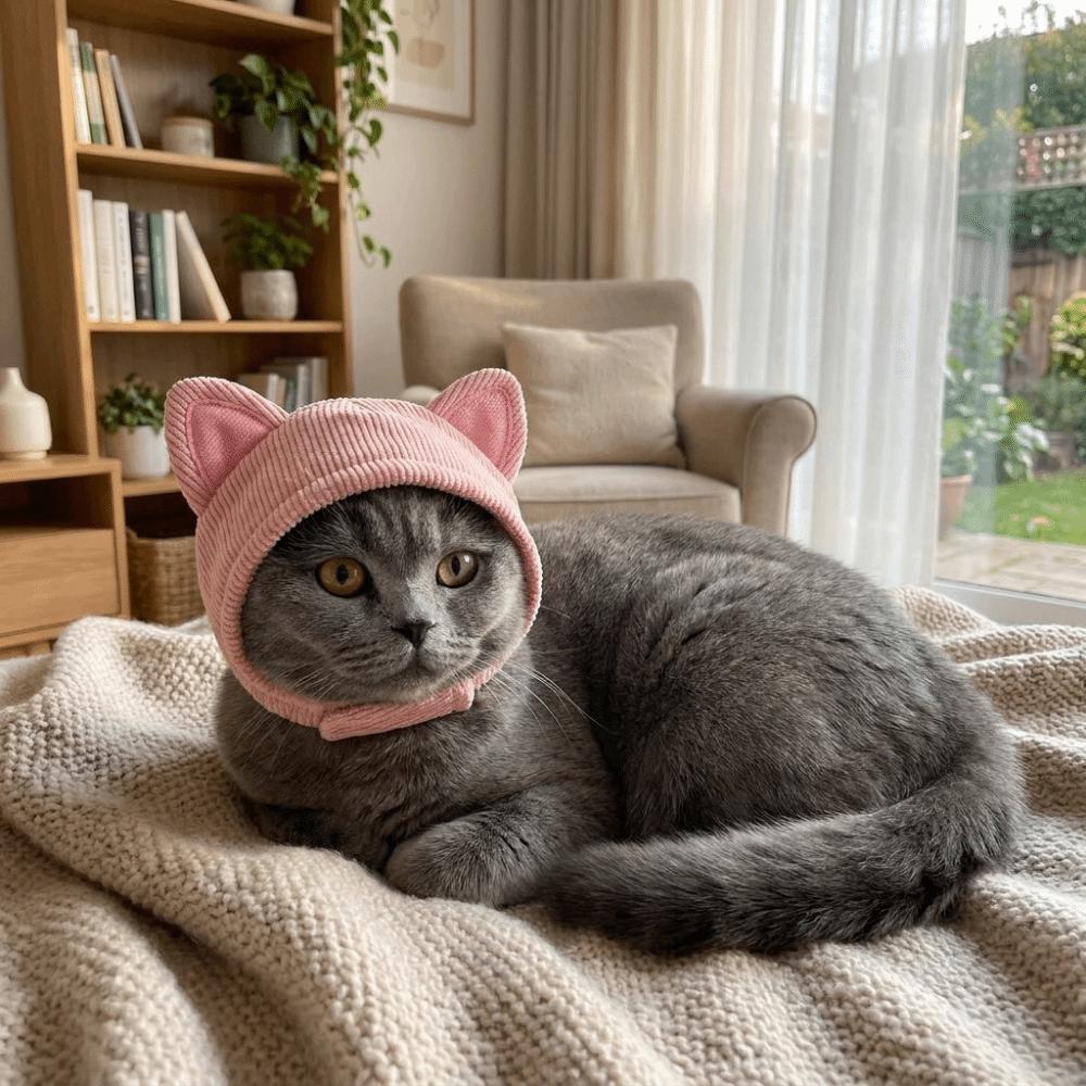 Adjustable Pet Ear Muffs Noise Cancel Cat Sedation Hat Pet Headgear Outdoor Activities