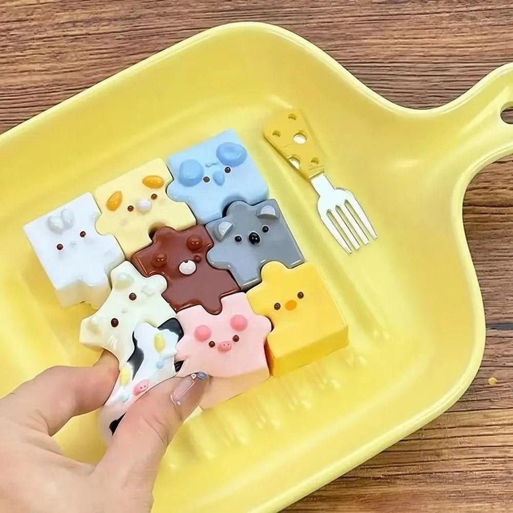 Creamy Soft Puzzle Squeeze Toys Cartoon Animals Pinch Le Toy Decompression Sensory Toy Kids Adults