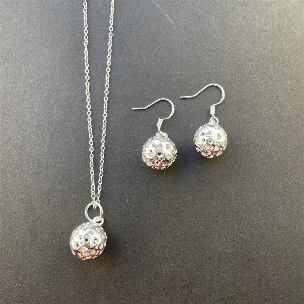 Медный теннисный кулон ожерелье серьги комплект аксессуары