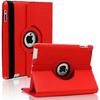 Protective Case Cover - Phonillico - 360° Rotating Case - Red - Compatible iPad 6th/5th Generation - Rigid
