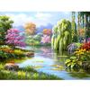New DIY 5D Diamond Painting Scenic Lake Diamond Embroidery Scenery Cross Stitch Full Round Drill Mosaic Home Decor Gift