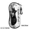 1pc Double-sided printed black cat open book pattern eyeglasses Bag. Stylish and practical travel accessory nature-inspired design travel essentials