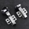 Glass Door Hinge Hydraulic Buffer Kitchen Cupboard Glass Door Damper Hinges Home Wine Cabinet Furniture Hardware Round
