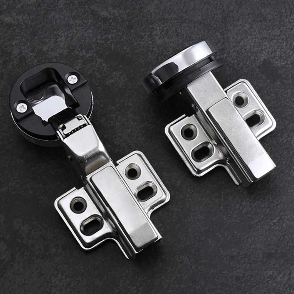Glass Door Hinge Hydraulic Buffer Kitchen Cupboard Glass Door Damper Hinges Home Wine Cabinet Furniture Hardware Round