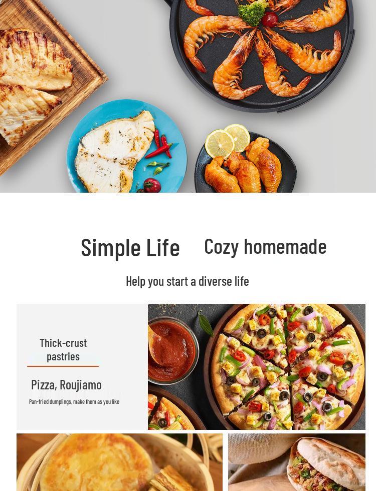 Большая электрическая сковорода 40 см: Двусторонняя антипригарная сковорода для блинов и оладий для домашнего или коммерческого использования