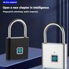 Бесключевой USB Перезаряжаемый Замок с Отпечатком Пальца Умный Дом Навесной Замок Водонепроницаемый Замок для Двери Быстрая Разблокировка Портативный Противоугонный Навесной Замок