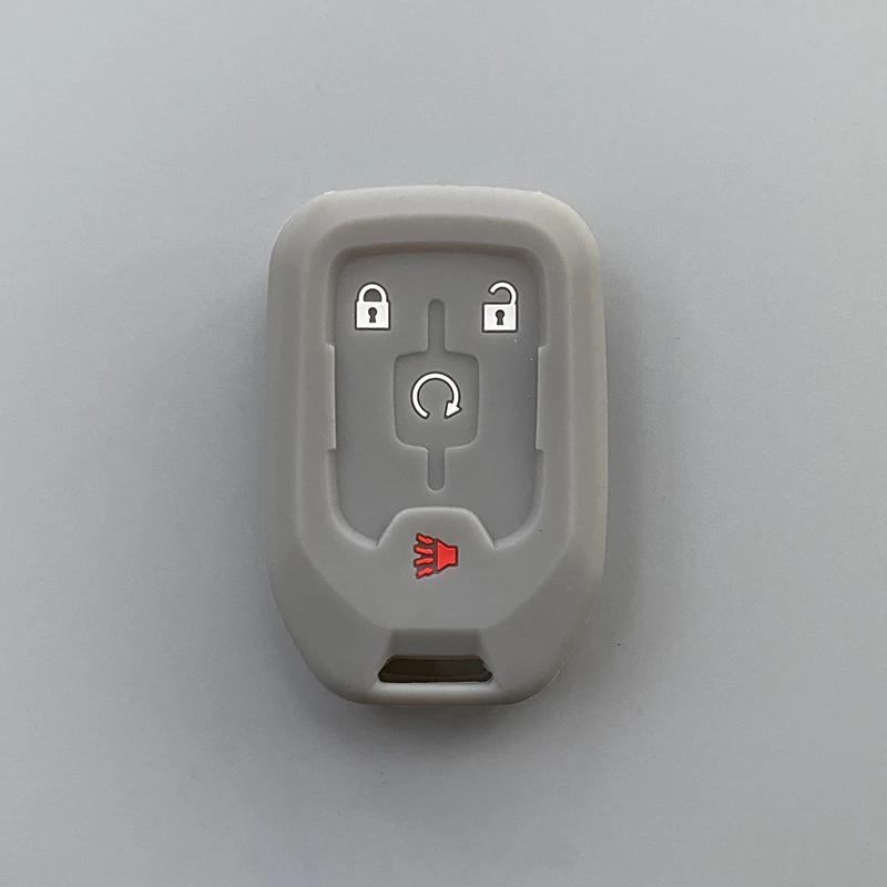 Силиконовый чехол для автомобильного ключа, брелок для Chevrolet Suburban Silverado GMC Terrain Yukon Tahoe Sierra Smart Auto Accessories Key Ring