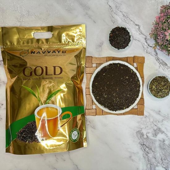 Navvayd Gold Chai (1kg), Assam Chaipatti & Darjeeling Leaf, Strong Chai Powder Black Tea