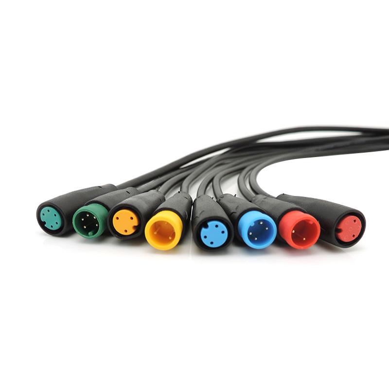 2 3 4 5 6 Pin Electric Bicycle Butt Joint Plug Connector Wiring Line Scooter Brake M8 Cable Signal Connecting Sensor 20CM