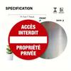 Vintage Accs Interdit Proprit Prive French No Entry Private Property Warning Retro D Flat Round Metal Tin Sign Wall Art Pla