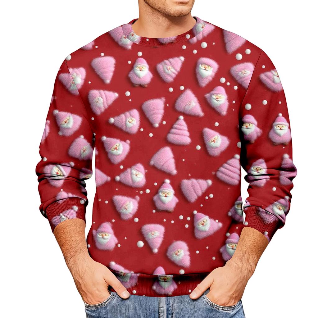 Свободное мужское худи с рождественским принтом