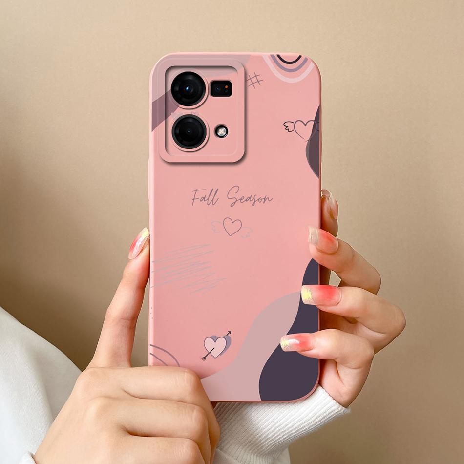 For Oppo F21 F21S Pro 4G 5G Phone Case New Fashion Liquid Silicone Camera Protection Back Cover For Oppo F 21 S Pro Funda Bumper