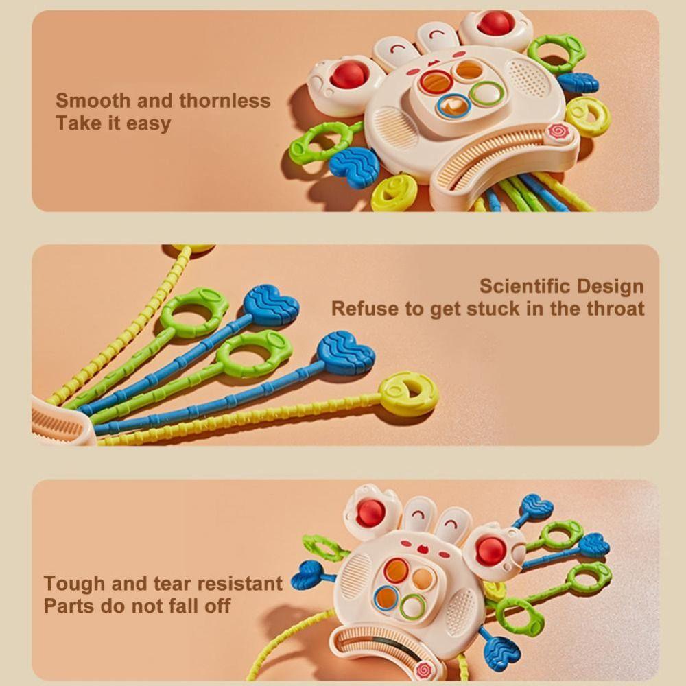Carrot Baby Pull String Toy Develops Cognitive Crab Montessori Sensory Toys Gifts