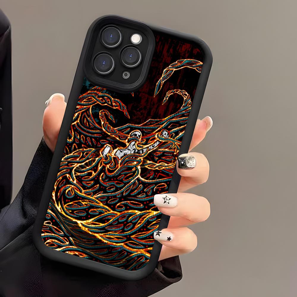 Чехол для телефона Band Nine I-Inch N-Nails для iPhone 17 Air 16 E 15 14 Plus 13 12 11 Pro Max Черный Небесный Глаз Ступенчатый Защитный Чехол