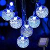 1 Pack 64FT IP65 Crystal Globe Solar String Lights 100 LED 8 Lighting Modes Solar Outdoor Lights For Halloween Christmas Party