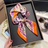 2025 Design Paisley Print 70*70cm Square Scarf Women Soft Satin Hairband Neckerchief Tie Female Headband Foulard Bag Ribbon Gift