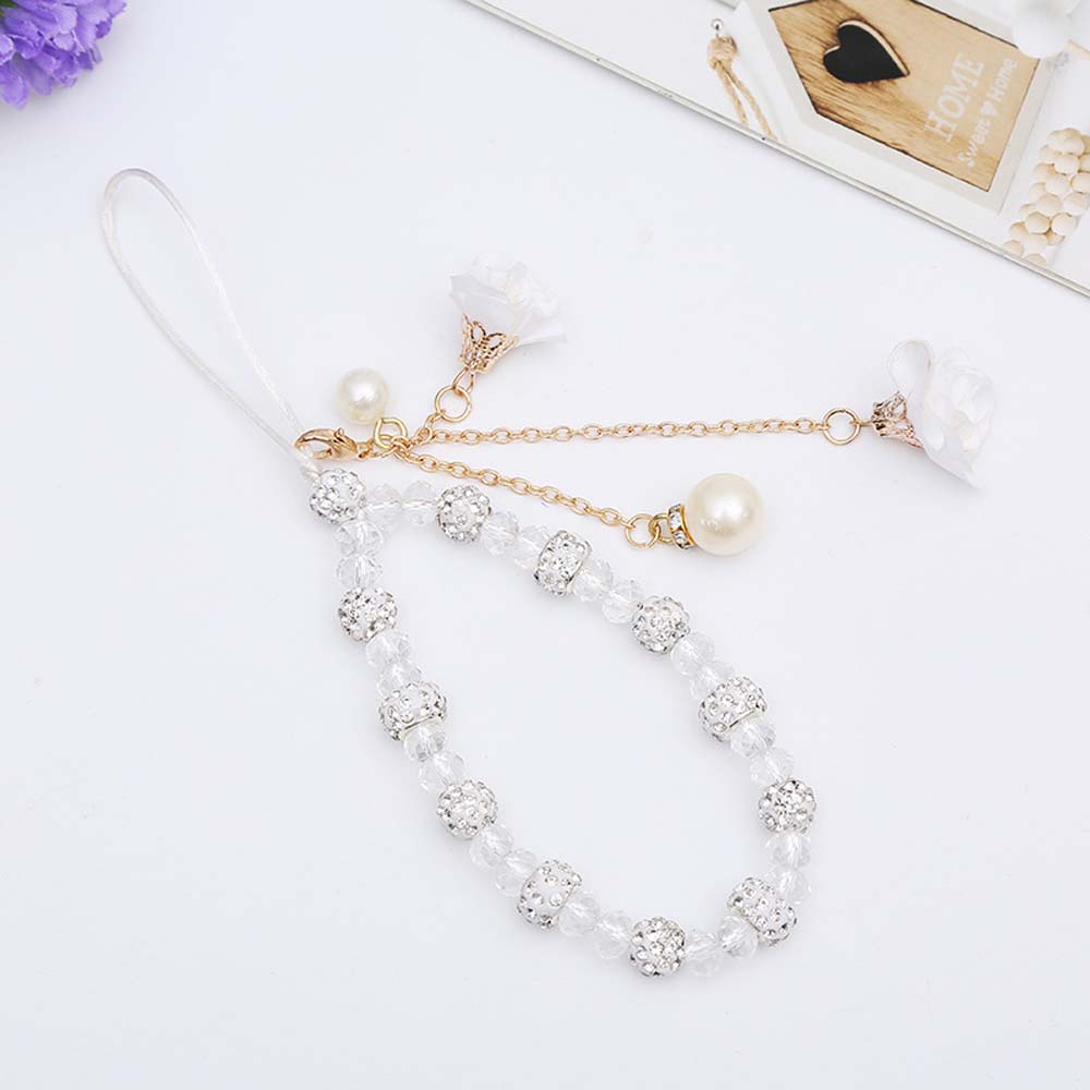 Accessories Flower Pendant Bracelet Mobile Phone Strap Lanyard Cell Phone Lanyard Wrist Straps