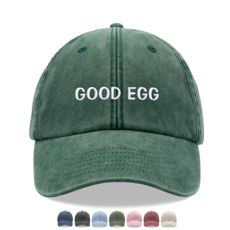 Кепка Good Egg Винтажная Стирка Хлопок Унисекс Папина Кепка Регулируемая Смешная Выцветшая Спортивная Солнце День Отца День Матери Смешная Шутка Мама