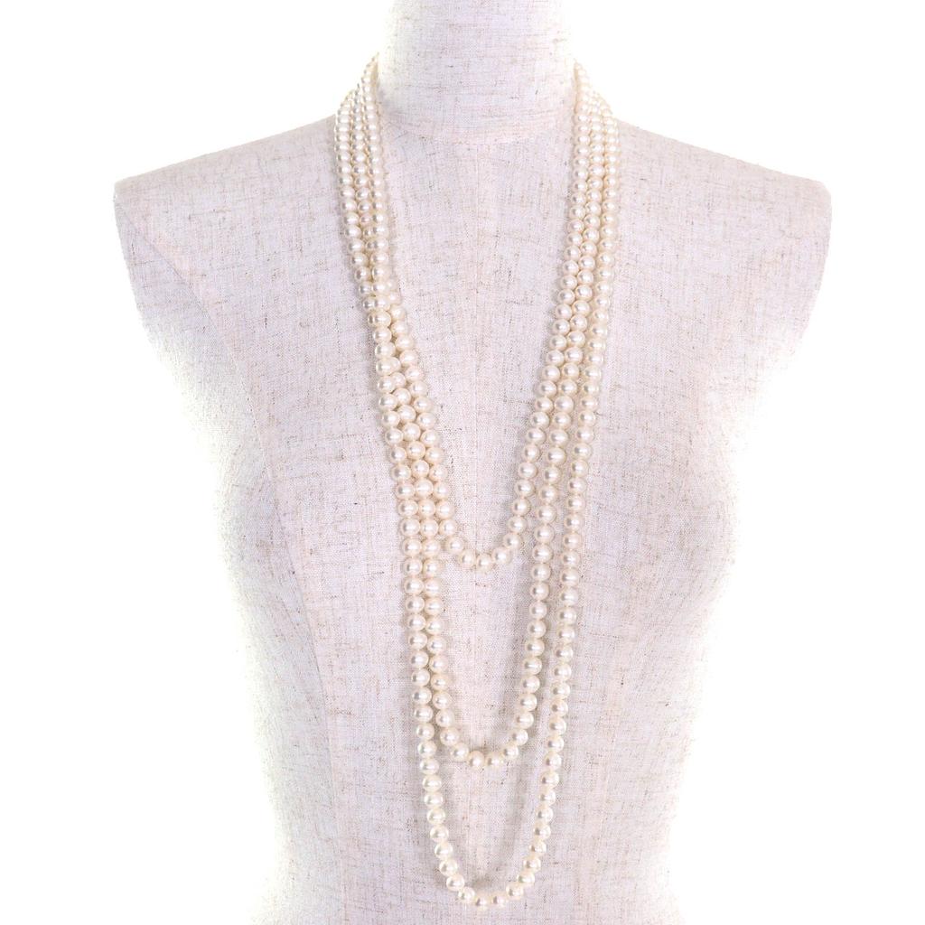 TIFFANY&Co. Necklace Long Pearl Necklace Accessories White System Pearl Women Used