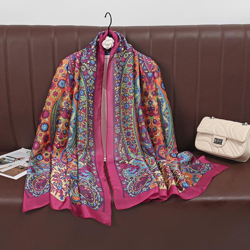 Luxury Brand 180*90cm Foulard Summer Seda Autumn Winter Popular Style Printing Women's Cachecol Syilent