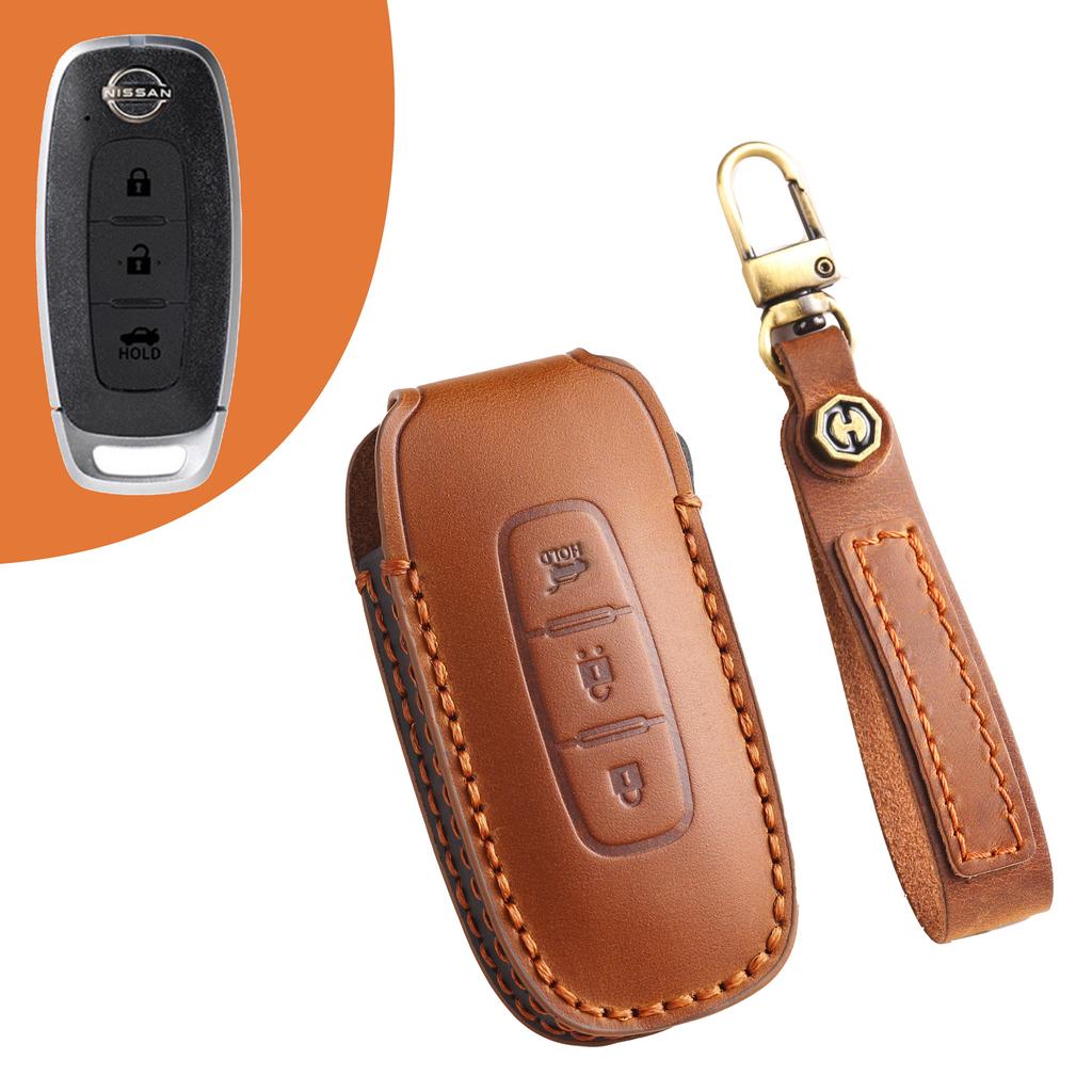 [Nissan]Handmade cowhide  Car Key Cover for Teana Sylvania Qijun Tiida Bluebird Floor Lantuda Jinke