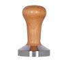 58mm Calibrated Pressure Wood Coffee Tamper Espresso Elastic Powder Compactor 304 Stainless Steel Coffee Powder Hammer