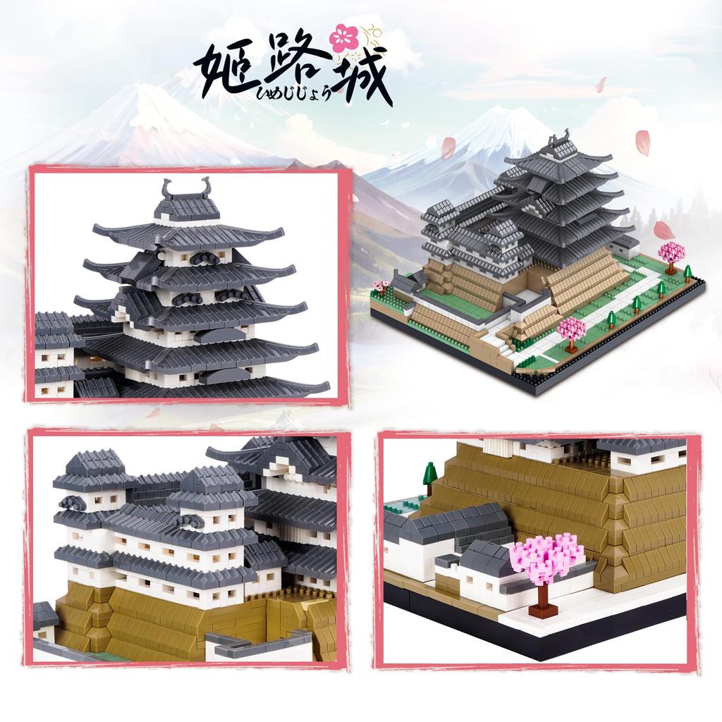 LULUFUN Замок Химэдзи Микроблоки Всемирное наследие Хобби 3037 шт.