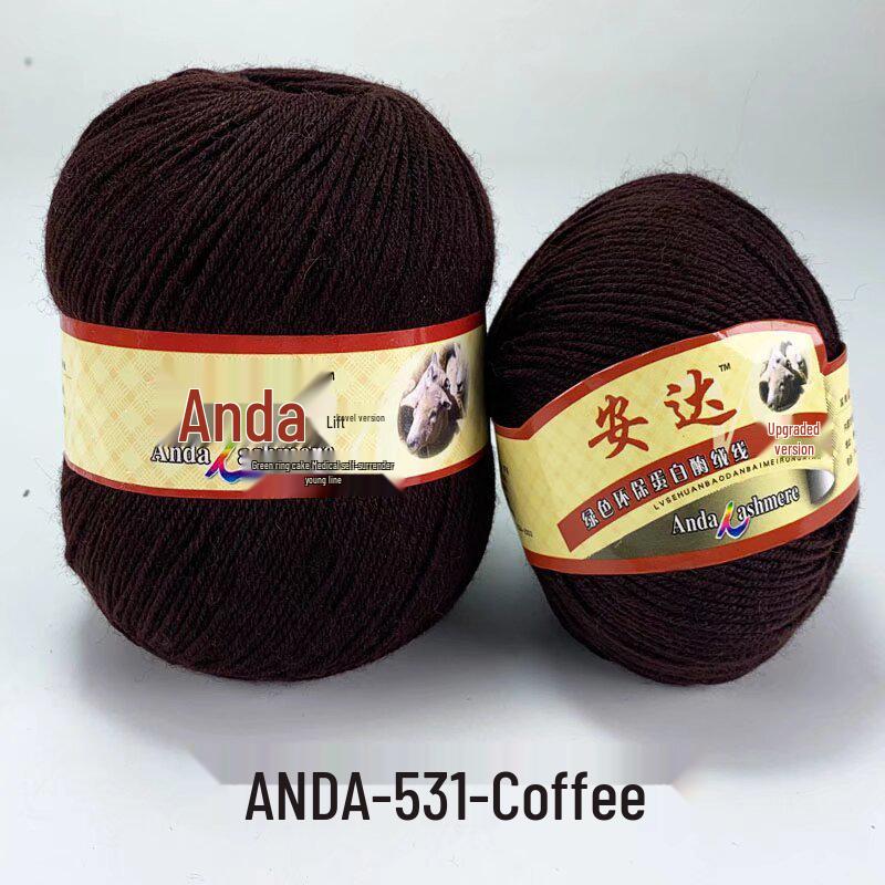In-Stock 212 Cashmere Wool Yarn Balls: Medium Fine Hand-Knitting Wool for Scarves, Coats, Trousers - 4-Strand Yarn