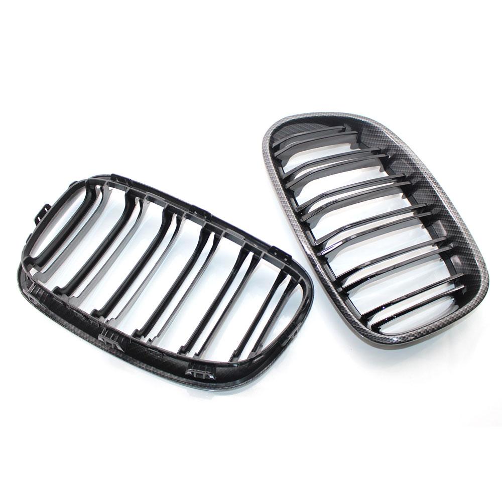 Kidney Grilles For BMW F20 F21 Pre-LCI 120i 118i 116i 116d M135i M140i 2012-2015 Front Bumper Grills Carbon Fiber