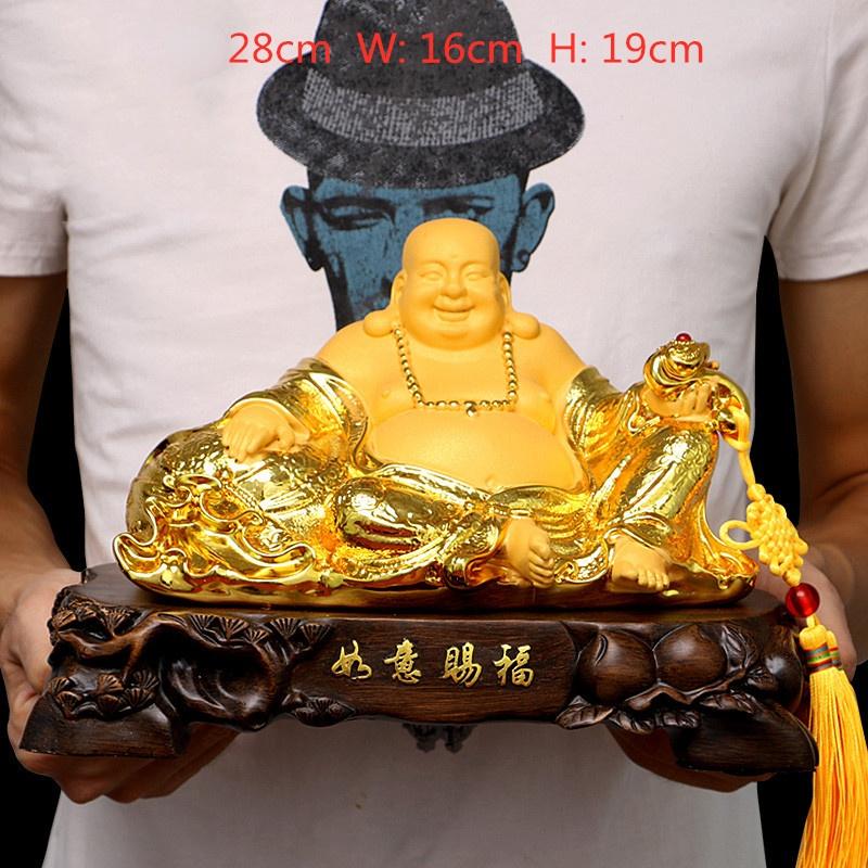 Счастливые деньги, смола, пузатый смеющийся Будда Будда Майтрея, китайский стиль, статуя фэншуй, украшения для дома, украшение для гостиной, ремесленный орнамент