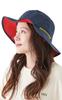 Valeria Safari Sun Foldable Adventure Hat with Adjustable Drawstring and Chin UV Perfect for Navy Women's Water-Repellent Hat, Strap, Protection,