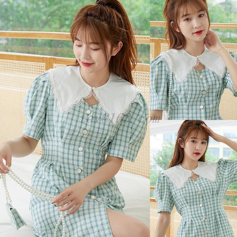 Women Girls Vintage Lolita False Fake Collar Shawl Sweet Ruffles Lace-Up Bow Decorative Necklace Choker Short Poncho